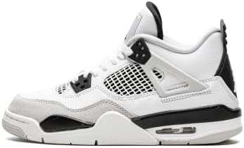 Nike Tênis masculino Air Jordan 4 retrô, Branco/preto/cinza, 3.5
